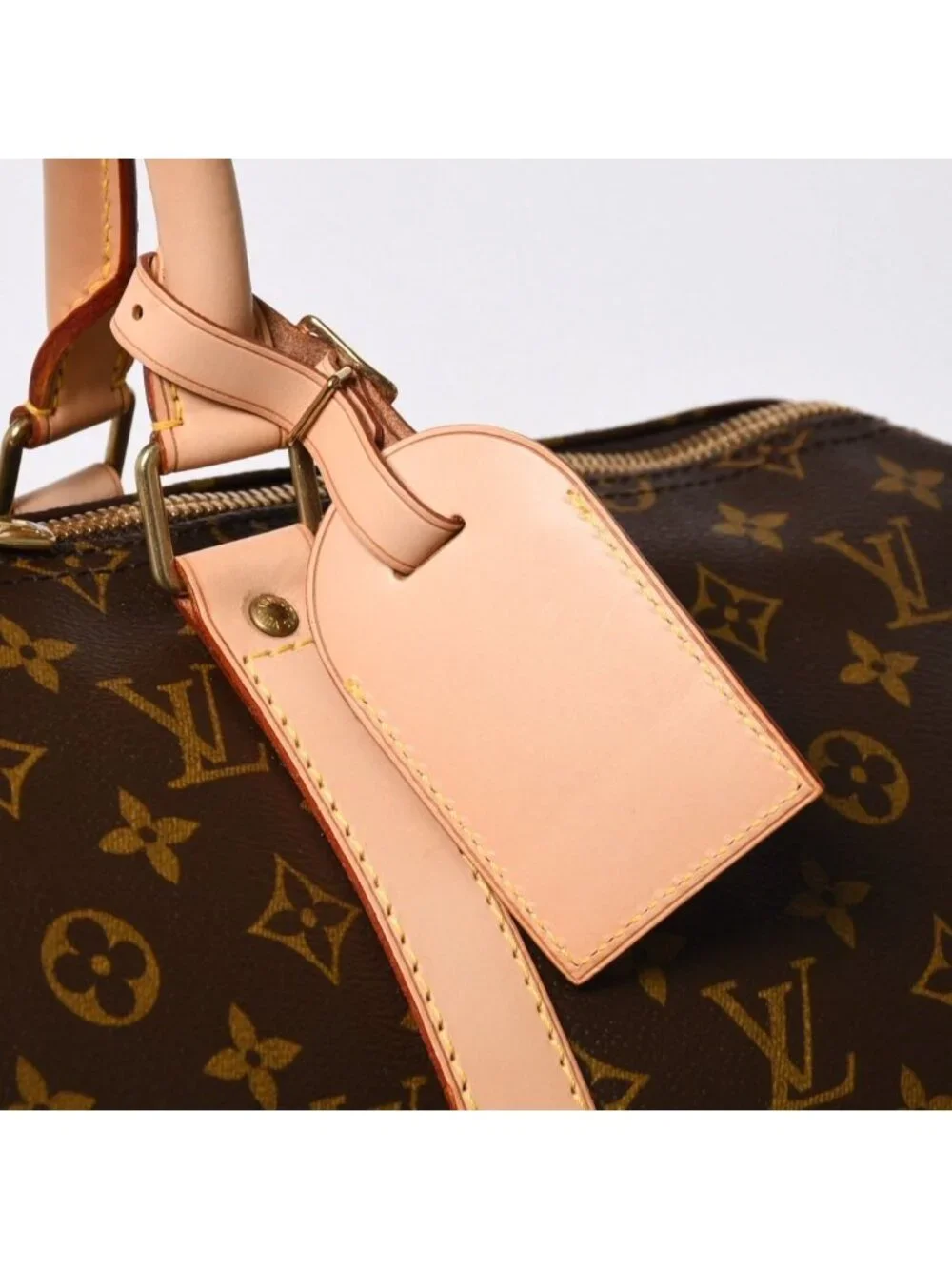 Louis Vuitton Keepall 50 Boston Bag Leather Monogram Gold